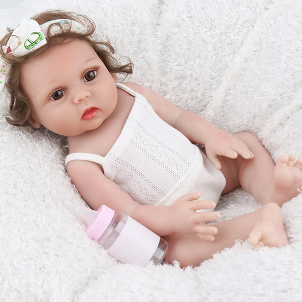 NPKDOLL Reborn Baby Doll 17 дюймов полный винил реалистичные детские развивающие красивые игрушки для ванной дети Playmate милый Bebe Reborn