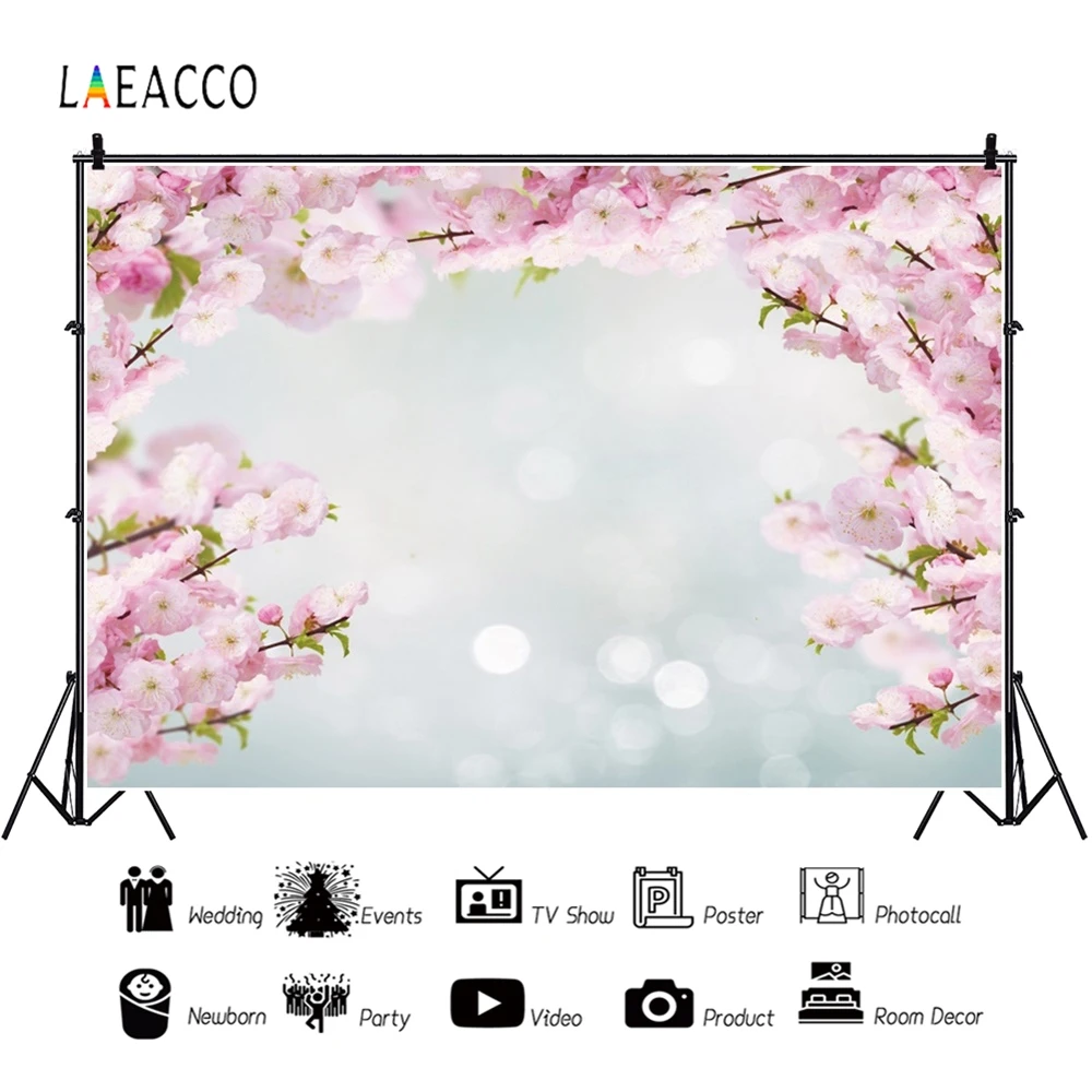 Laeacco красивые цветы для детской свадьбы портрет Розовый Блестящий Фон фотосъемки
