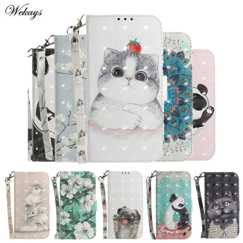 

Phone Etui Coque Cover Case for Xiaomi Redmi 6 pro 6A 7 7A S2 Y2 Note 7 Note 6 K20 Pro Case With 3D Cat Panda Flip Wallet Capa