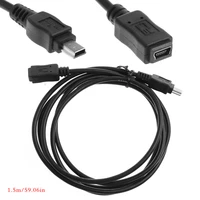1pcs black light adapter cable 5feet1 5m mini usb b 5pin male to female extension cable cord adapter