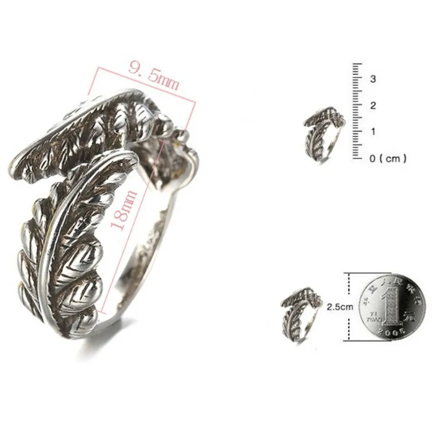 Высокое качество Серебряный Цвет Дамы Кольцо Открытие ретро модные ангельские