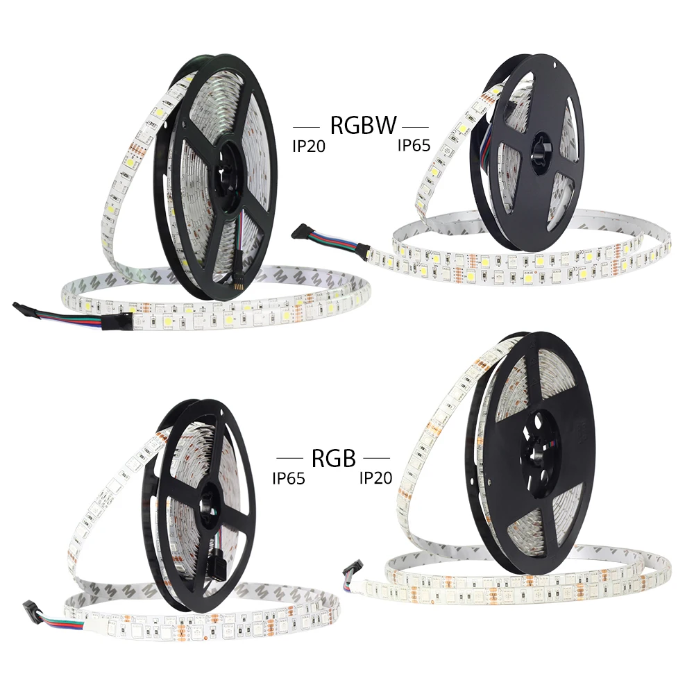 Светодиодные ленты 5050 RGB RGBW rgbww 60 Светодиодный s/m 5 м с ИК-пульт 12 V 3A адаптер DC12V 5050 Светодиодные ленты свет комплект