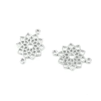 doreenbeads zinc based alloy connectors jewelry findings hollow flower dull metal gold color 20mm 68 x 14mm 48 100 pcs