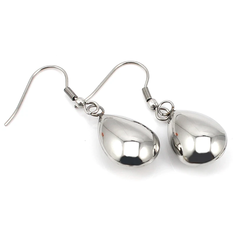 Современные ювелирные 316L из нержавеющей стали Silver Water Drop Серьги для женщин