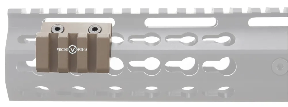 Накладка на планку Пикатинни Victoptics KeyMod 45-градусная офсетная направляющая 3 слота