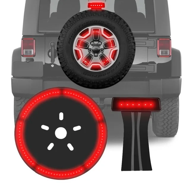Задний тормозной фонарь стосветильник и запасные шины 07-18 для Jeep Wrangler JK дымовая