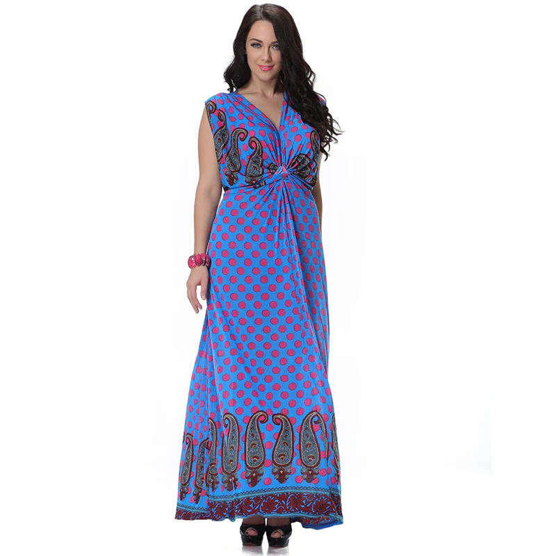 Повседневное женское летнее платье сексуальное в горошек без рукавов с