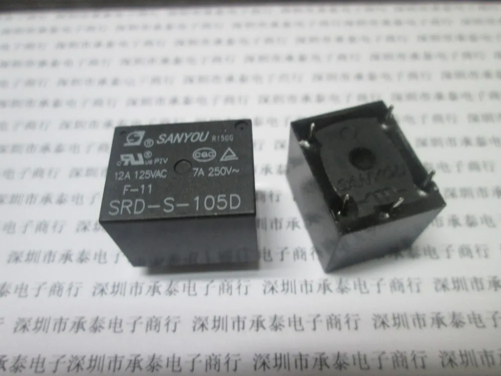 

100% Новый оригинальный SRD-S-105D 5V 5VDC DC5V 12A 5pin sanyou реле