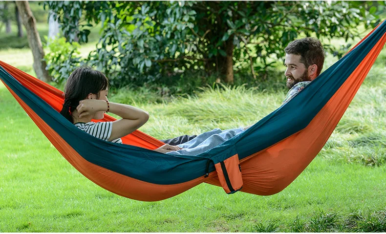 NatureHike открытый портативный складной двойной Кемпинг гамак 2 человека задний двор Парашютная веревка гамак-Сад Гамак на дерево NH17D012