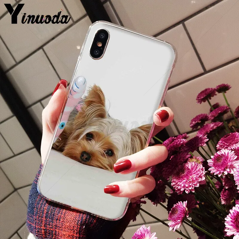 Умный чехол Yinuoda йоркширского терьера для iPhone 8 7 6 6S Plus 5 5S SE XR X XS MAX|Чехлы-накладки| |