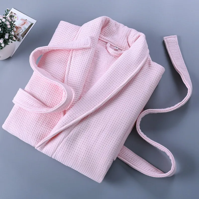 pink Зимний халат женский халат хлопок Повседневная Домашняя одежда с длинным рукавом кимоно халат платье Толстая теплая пижама ночная рубашка Рождественский подарок - Цвет: pink
