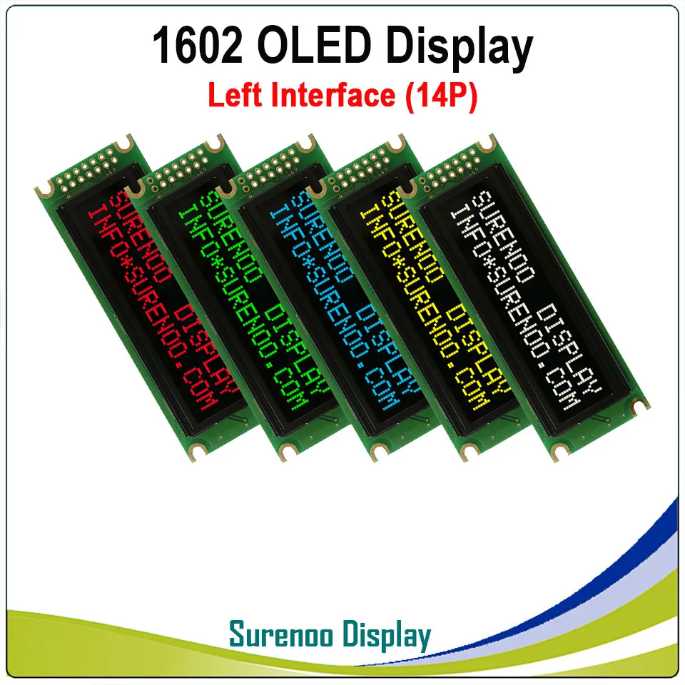 Gerçek OLED ekran, sol paralel arabirim ile uyumlu 1602 162 16*2 karakter LCD modül ekran LCM ekran build-in WS0010