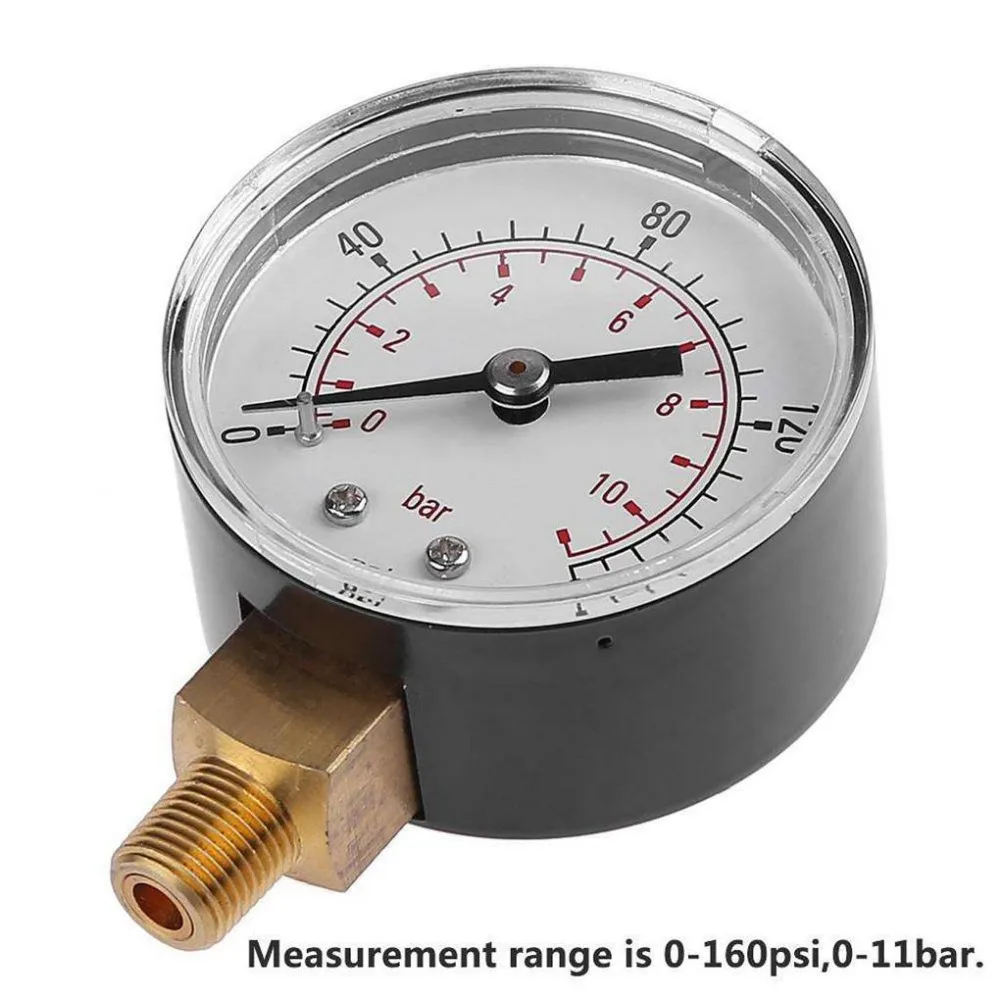 0-160psi 0-11 бар Манометр воздушный измерительный прибор для компрессора