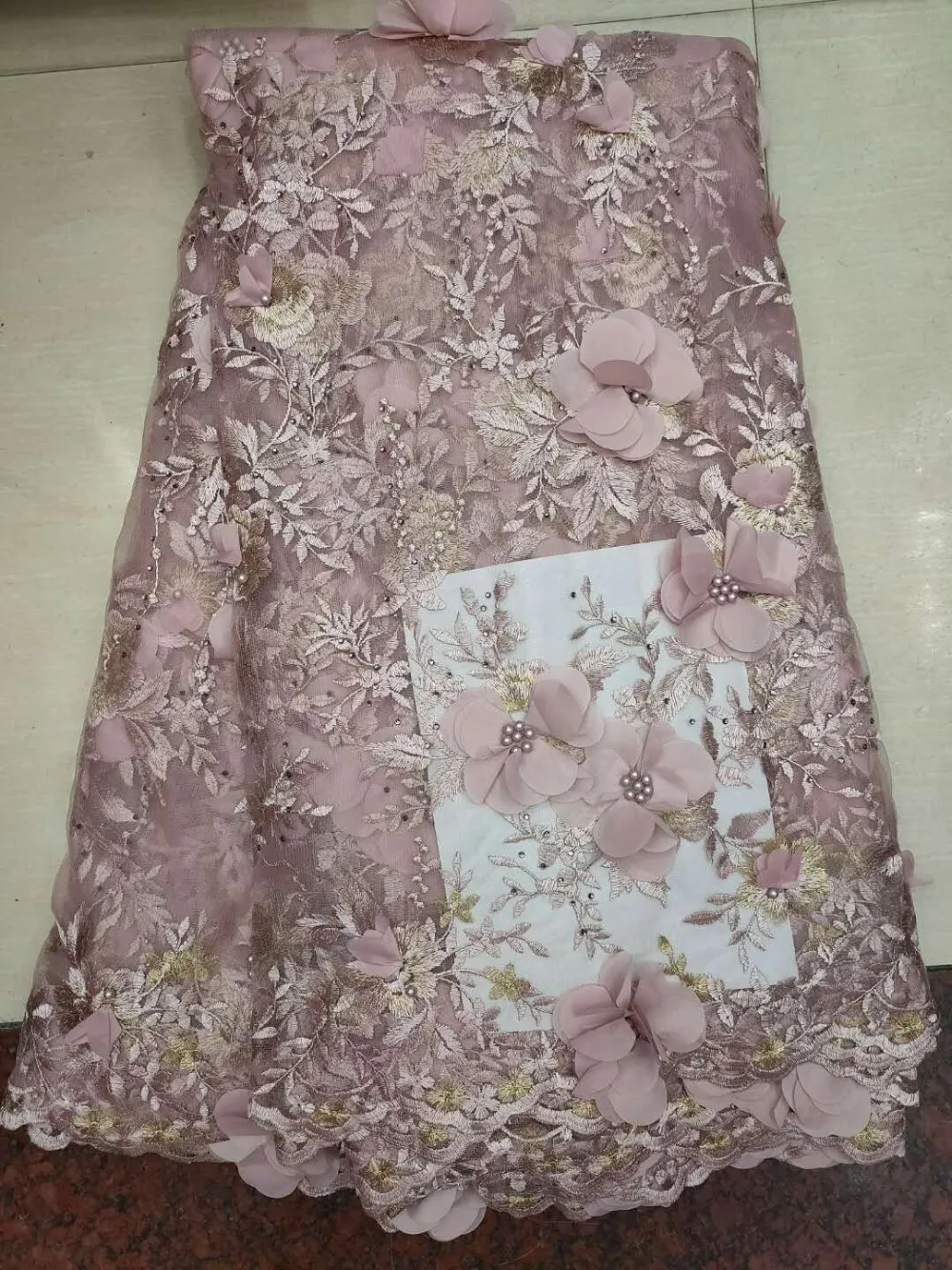 2019 новый стиль французская кружевная ткань 3D цветок африканский тюль сетки