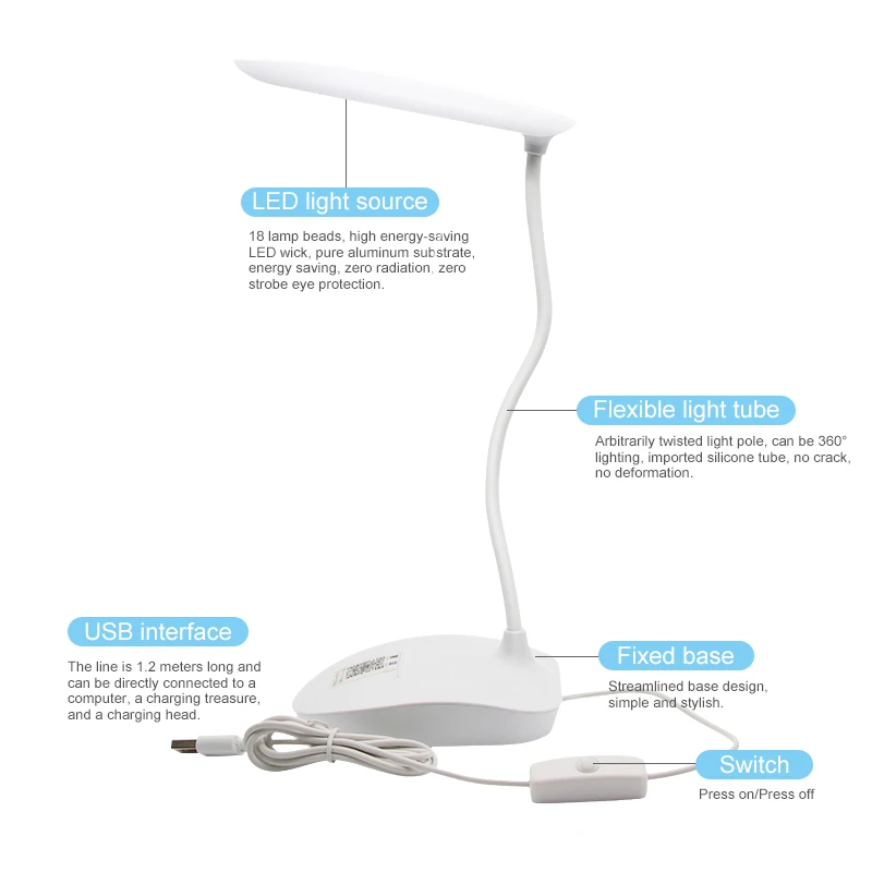 Современная светодиодная настольная лампа с RGB подсветкой USB Bluetooth настольные