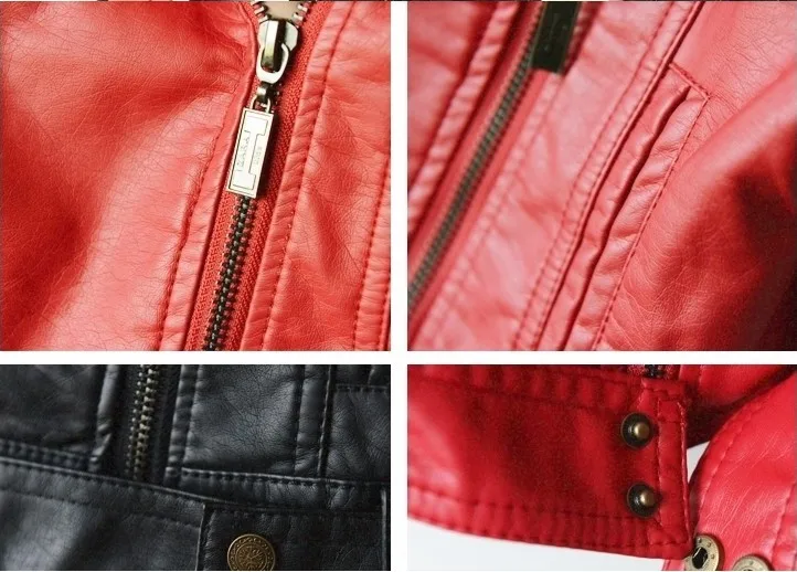 Кожаная куртка для маленьких девочек демисезонная из искусственной кожи пальто