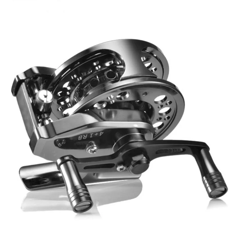 

GK60 Fish Line Wheel 3.0:1 Speed Ratio Aluminum Alloy Material Sea Fishing Wheel 4+1BB Fishing Reel Fishing Gear Tackle Stream