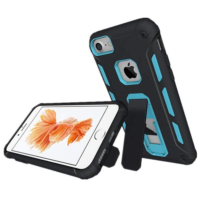 Haissky Роскошные панцири чехол для iPhone 8 7 Plus 6 S 2 в 1 Гибридный телефона мягкий ТПУ и PC
