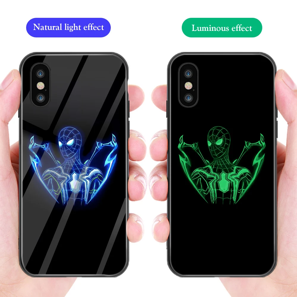 Ciciber Роскошный чехол для телефона iphone 11 Pro Max XR X XS Marvel Железный человек Светящееся