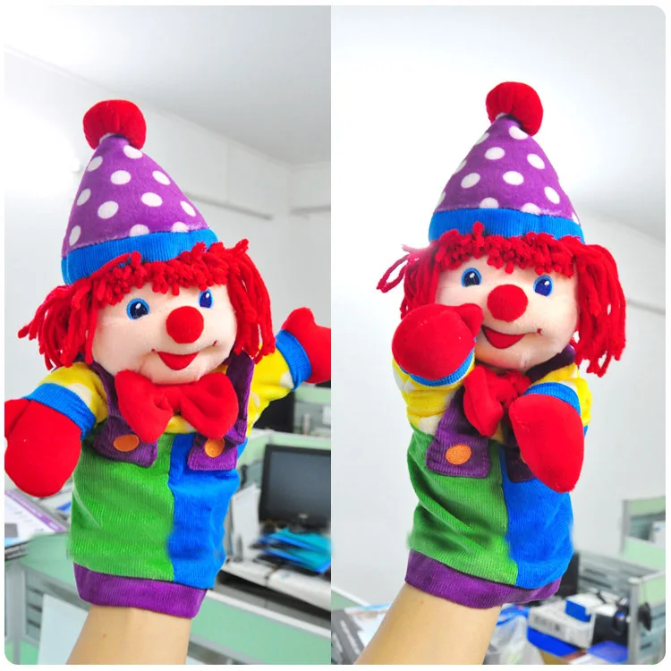 Тканевая кукла-клоун 37 см клоун ручная кукла обучающая помощь куклы игра