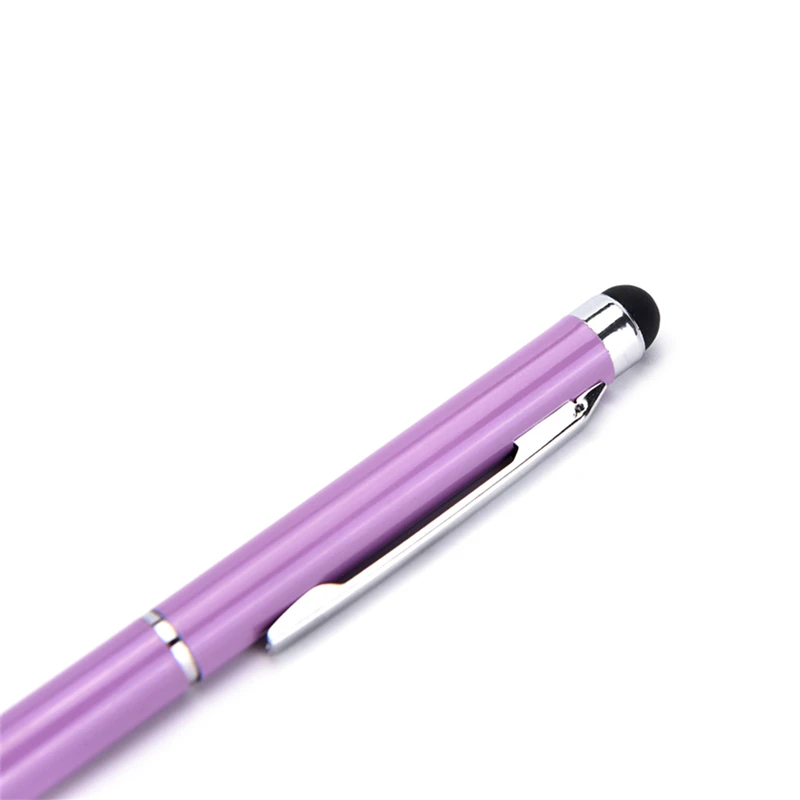 New High Quality 2 in 1 Mini Metal Capacitive Touch Pen Stylus Screen For Phone Tablet Laptop Built-in Ballpoint Pen