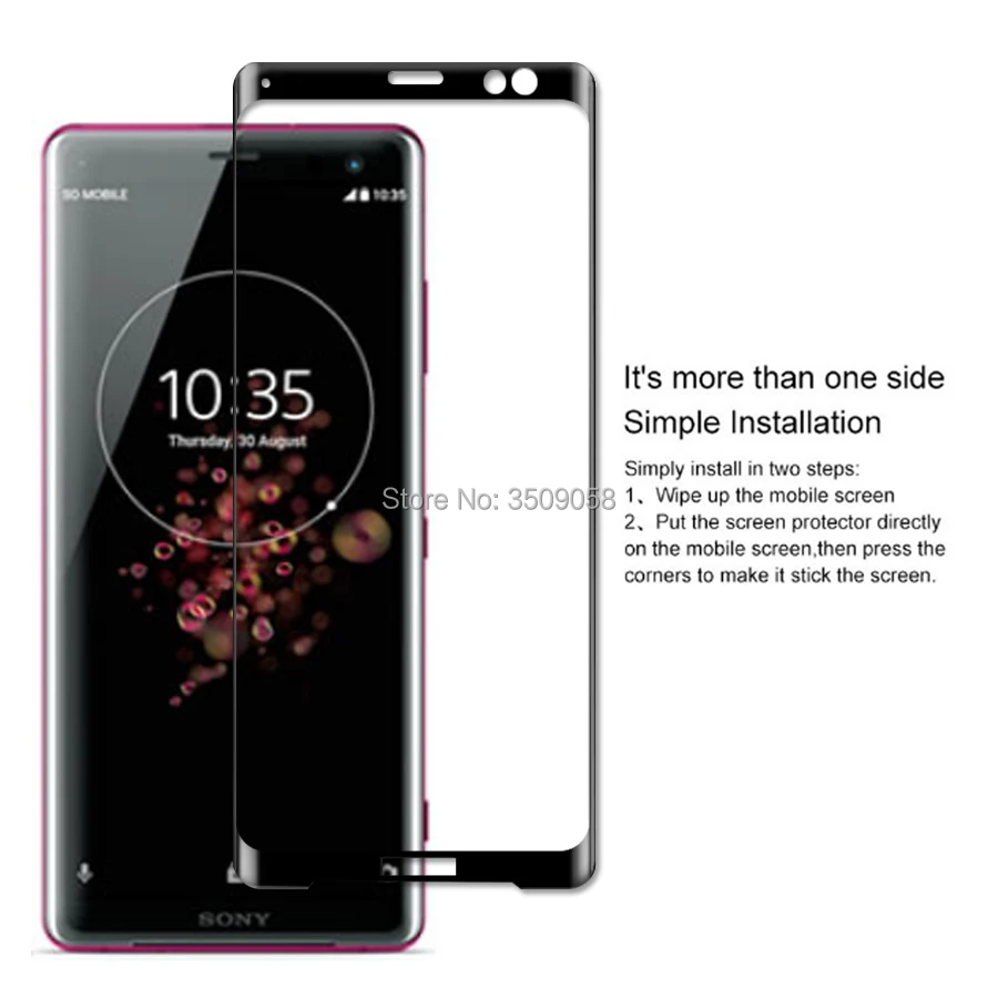 3D изогнутое Защитное стекло для sony Xperia 10 plus XZ3 XZ2 XZ XZS Compact XZ premium L3 закаленное стекло xz 2 3 s защитная пленка
