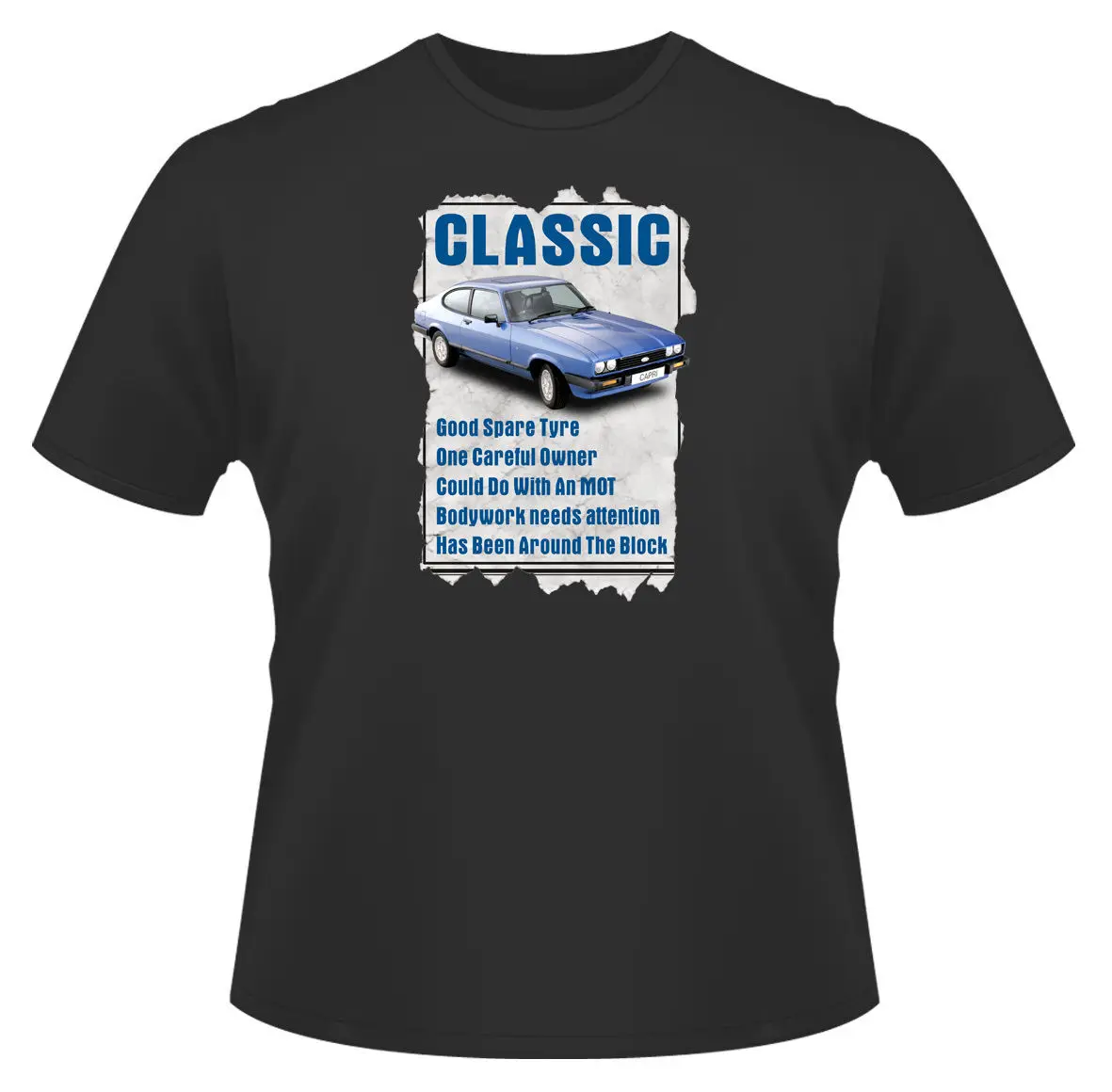 Мужская забавная футболка Классический Ford Capri идеальный подарок на день рождения