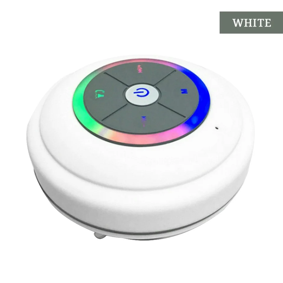 Беспроводной Bluetooth динамик водонепроницаемый Led FM радио сабвуфер Bluetooth Колонка TF карта присоска мини Душ динамик для мобильного телефона