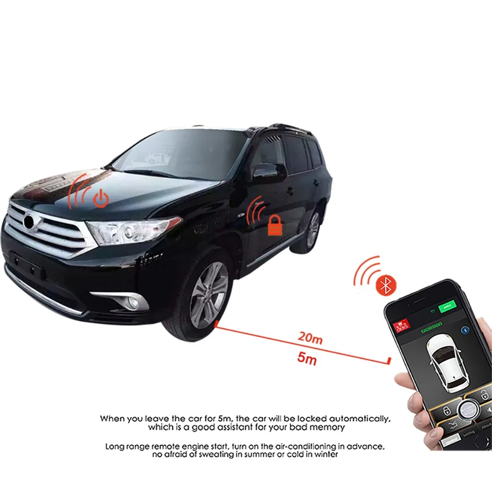 Highlander 2012 автомобильные аксессуары бесключевой доступ система комфорта PKE