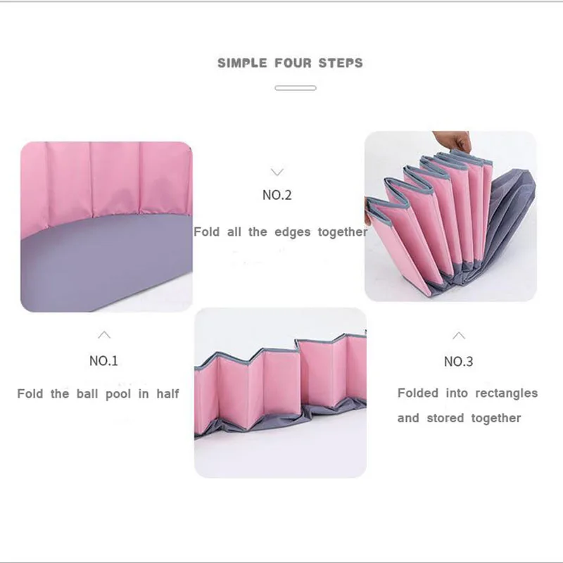 Детский сухой бассейн портативный складной круглый мягкий для шаров океана