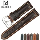 Ремешок для часов MAIKES Oil Wax Skin 20 мм 22 мм кожаный ремешок для часов для Samsung Galaxy Watch 46 мм активный 2 40 мм 44 мм ремешок для часов Gear S3 S2