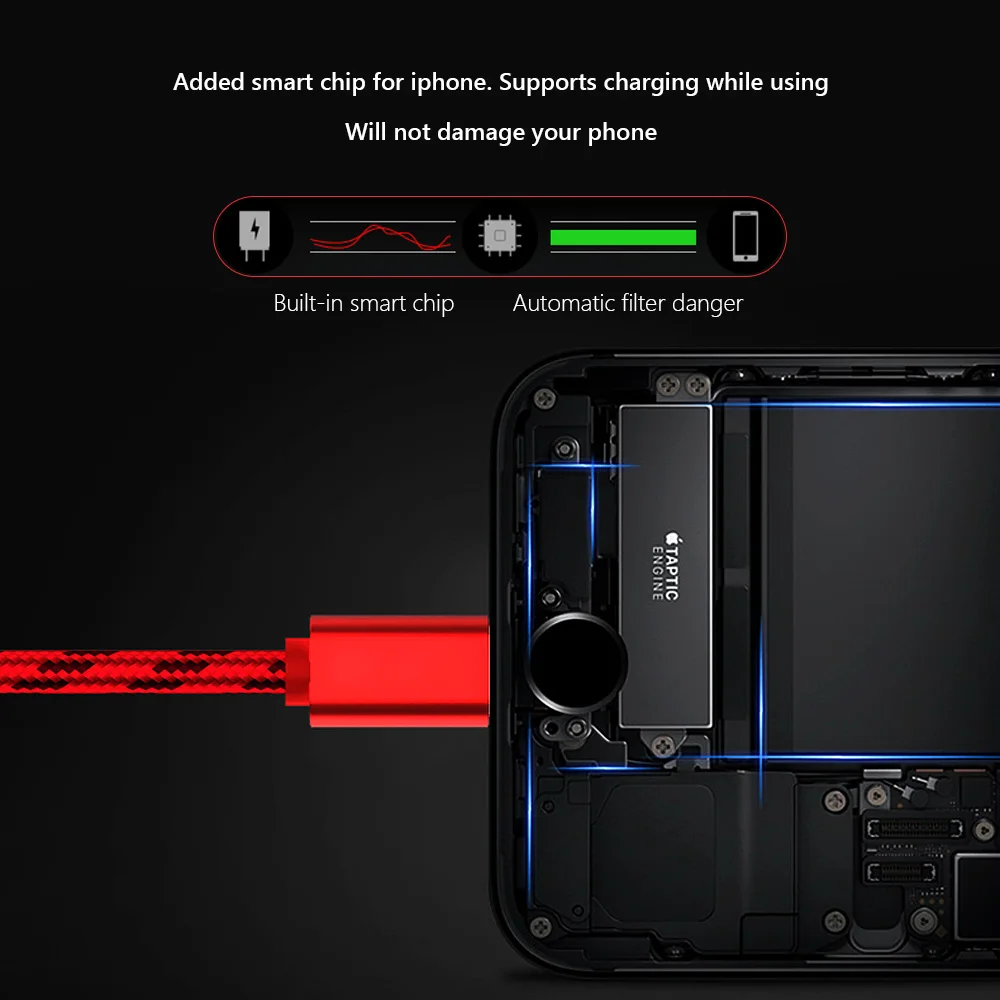CBAOOO кабель системы освещения данных 3A Быстрая зарядка зарядный usb-кабель для iPhone 5S X 8 7 6s 5 se для iPhone кабель для iPad 1 m/2 m/3 m