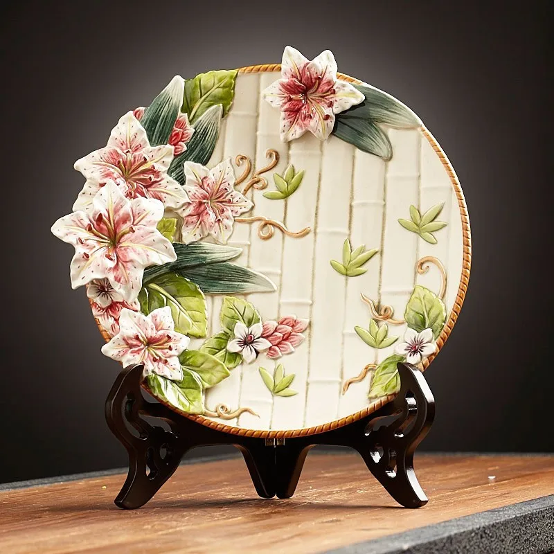 Spring lily декоративная настенная посуда фарфор декоративные тарелки винтажный