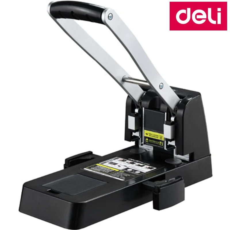 Deli 0150 heavy duty punch Desk punch 6mm 2-Hole punch distance 80mm / capacity 150 sheets 80g papers