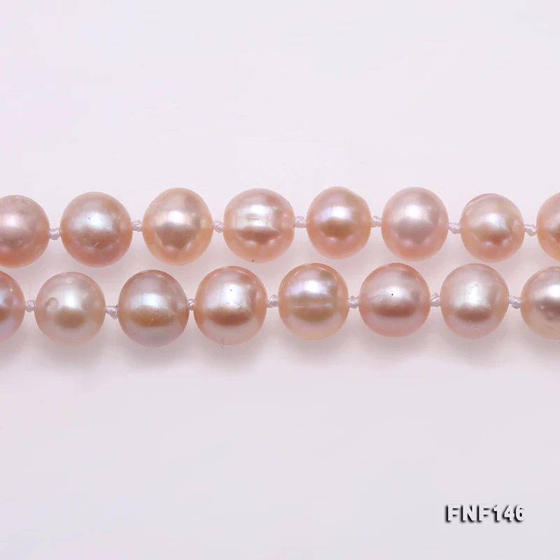 JYX 2019 Lovely Heart quartz pearl necklace 6.5-7.5mm lavender Freshwater Pearl Necklace with pink crystal 18&quot Mother⟚y gift |