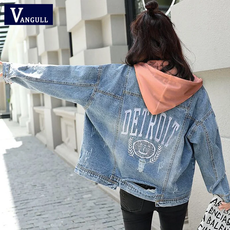 Vangull размера плюс 4XL, осенне-зимняя Женская Базовая куртка, пальто для женщин, тонкая хлопковая Повседневная Женская куртка с капюшоном, потертая верхняя одежда