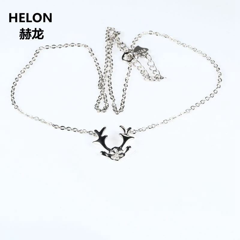 Женское Ожерелье из стерлингового серебра 925 пробы белого золота с