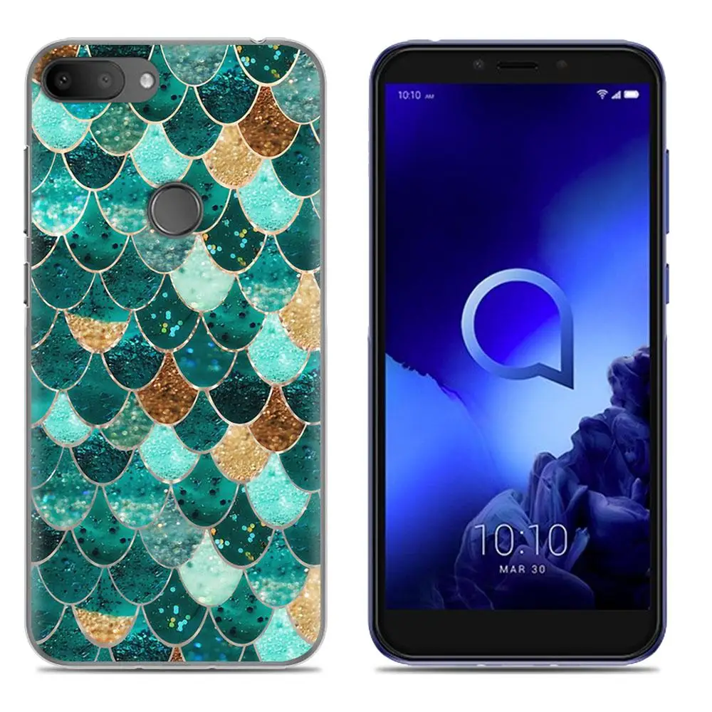 Задняя крышка телефона для Alcatel 1S 5,5-дюймовый стильный дизайн мягкий чехол для телефона цветной окрашенный ТПУ силиконовый чехол - Цвет: 11