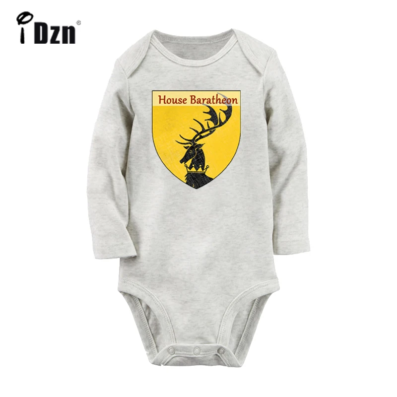Боди для новорожденных с изображением оленя Игры престолов Baratheon Ours is the Fury Gold Sea