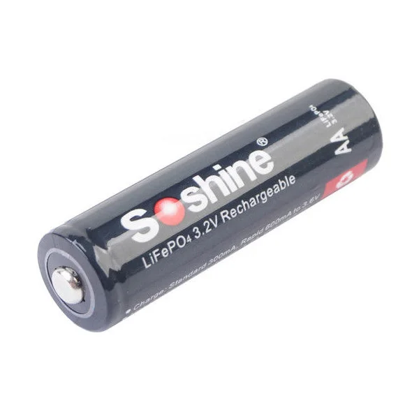 Аккумуляторная батарея Soshine 3 2 V 700mAh AA/14500 LiFePO4 для маленького фонарика|rechargeable
