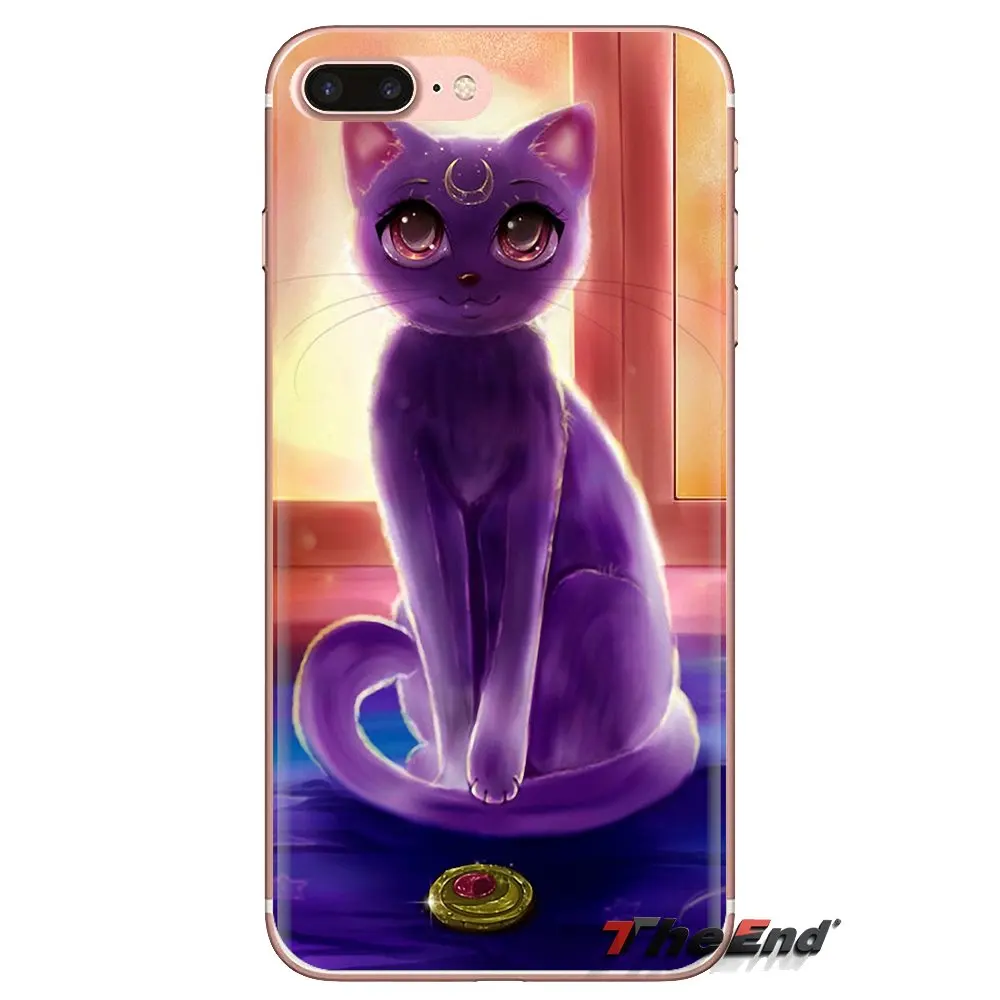 Милый Сейлор Мун Луна кошки для LG G3 G4 Mini G5 G6 G7 Q6 Q7 Q8 Q9 V10 V20 V30 X Power 2 3 K10 K4 K8 2017 мягкий