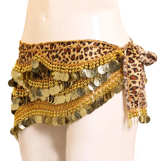 2018 новая леопардовая 480 монет танец живота Талия цепочка Цепочка-пояс на талию