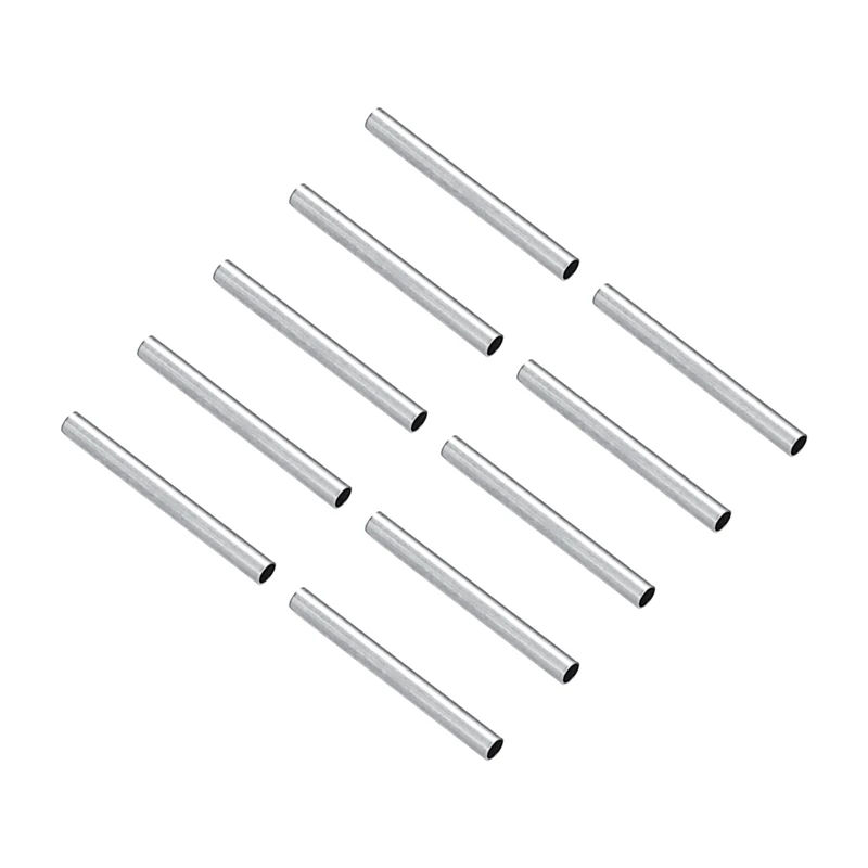 FUNIQUE 50 шт./лот серебристые металлические бусины цилиндрической формы для