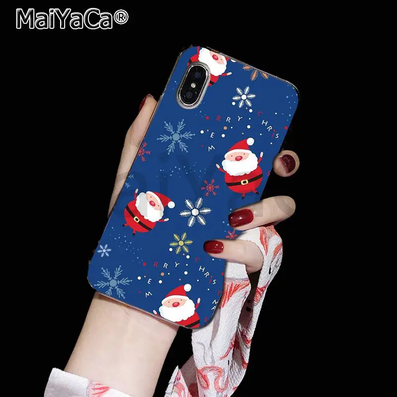17 Чехол для телефона MaiYaCa с принтом счастливого Нового года и рождества для iphone 11 pro 8 7 66S Plus X 10 5S SE XR XS MAX - Цвет: 17