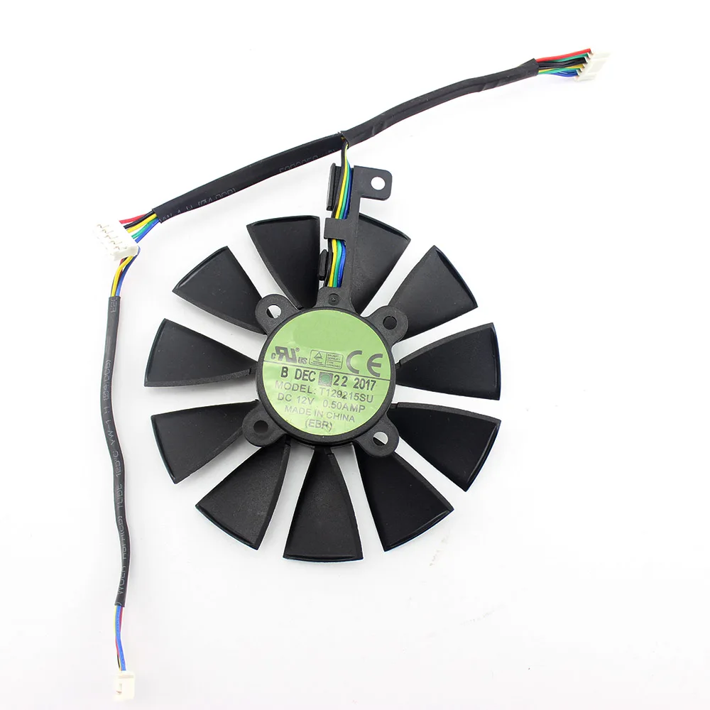 87 мм T129215SU DC 12 В 0.50AMP T129215SM 4 контактный проводной охлаждающий вентилятор для ASUS