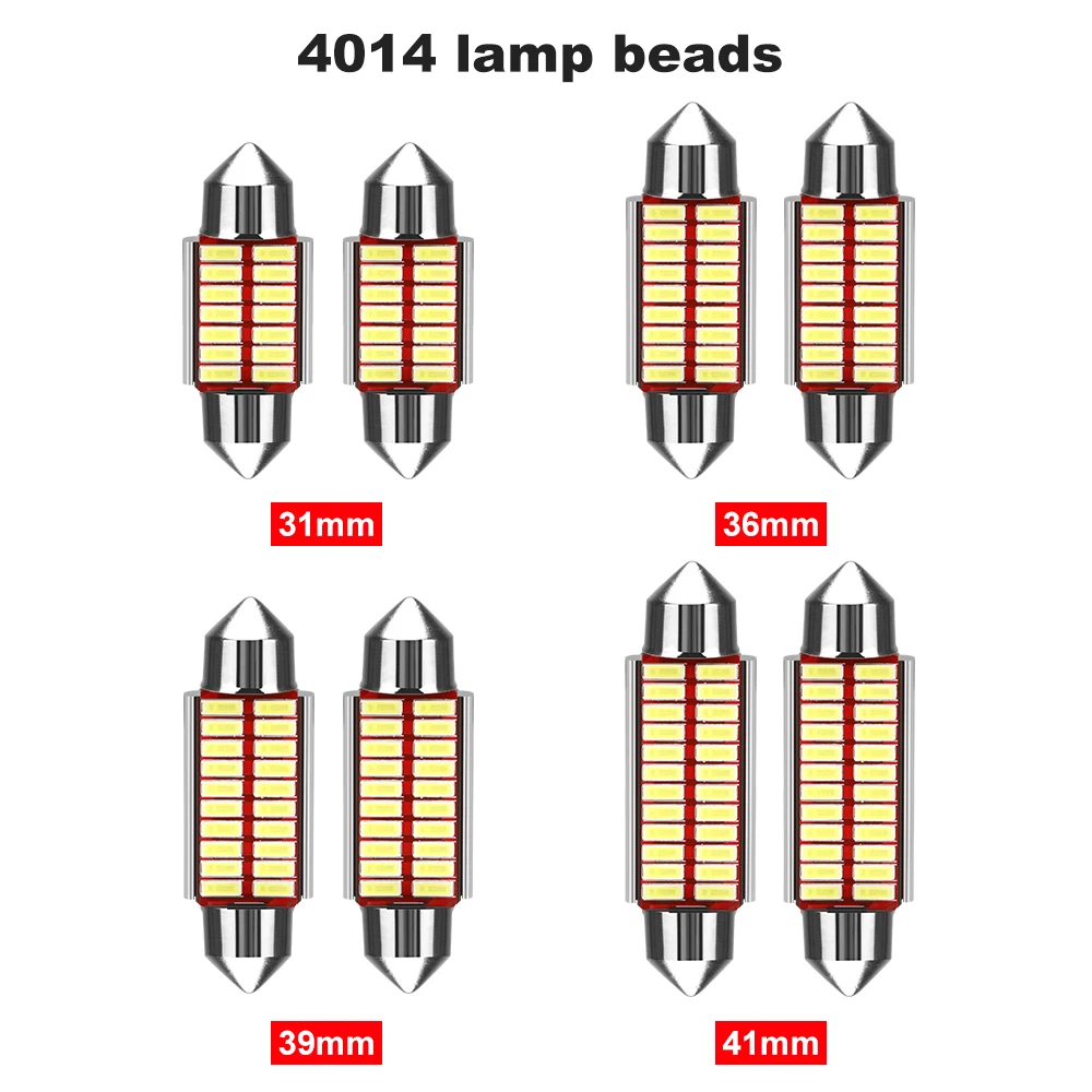 Новый 2 шт./компл. 31 мм 36 39 41 C5W C10W яркий 4014 светодиодный фестон SMD свет Canbus