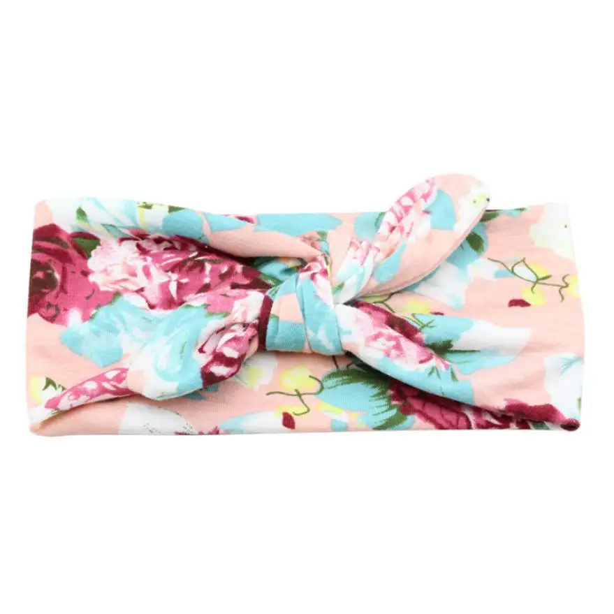 Новинка 1 шт. одежда для малышей унисекс эластичная повязка на голову с цветочным