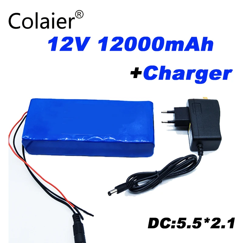2018 Colaier 12В 12Ач 18650 батарея 12000 мАч 10С аккумуляторные батареи для цифровой