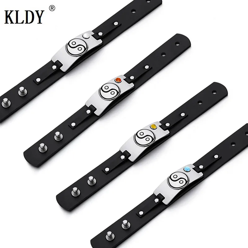 KLDY новые модные кожаные браслеты для мужчин Круглый браслет с пряжкой и