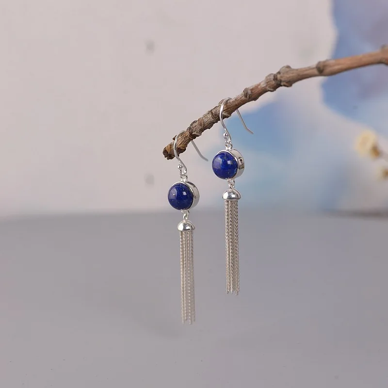 Золотой олень S925 серебро Ремесло Женская мода темперамент lapis Кристальный